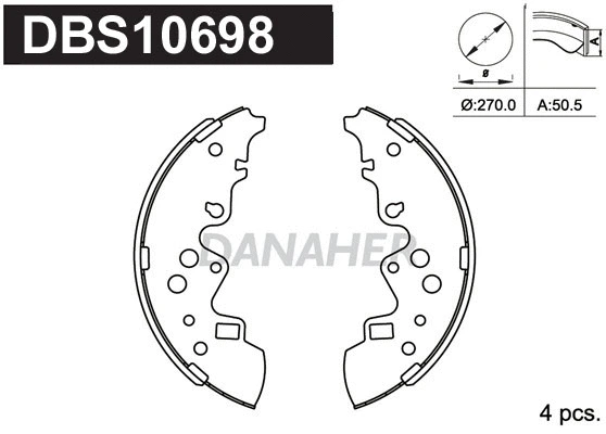 Brake Shoe Set (DBS10698)