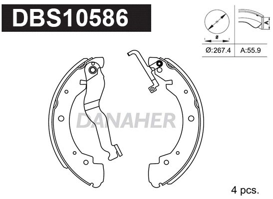 Brake Shoe Set (DBS10586)