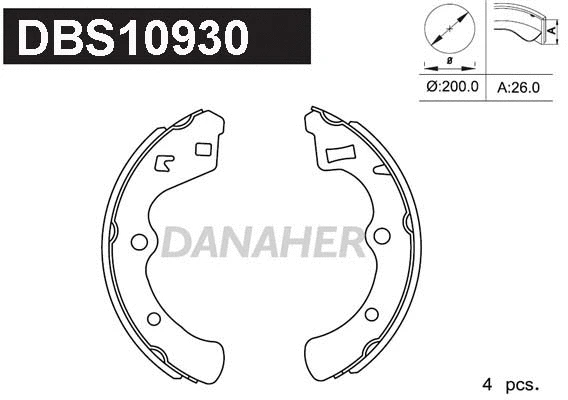 Brake Shoe Set (DBS10930)