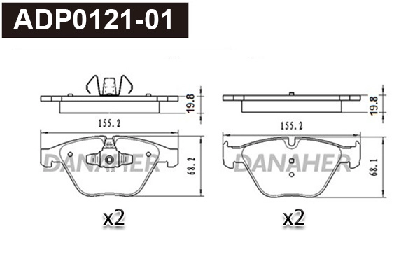 Brake Pad Set, disc brake (ADP0121-01)