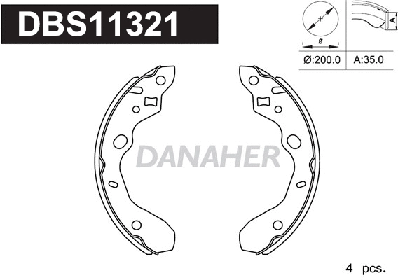 Brake Shoe Set (DBS11321)