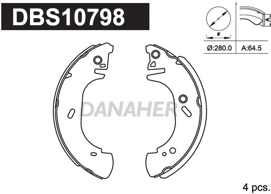 Brake Shoe Set (DBS10798)