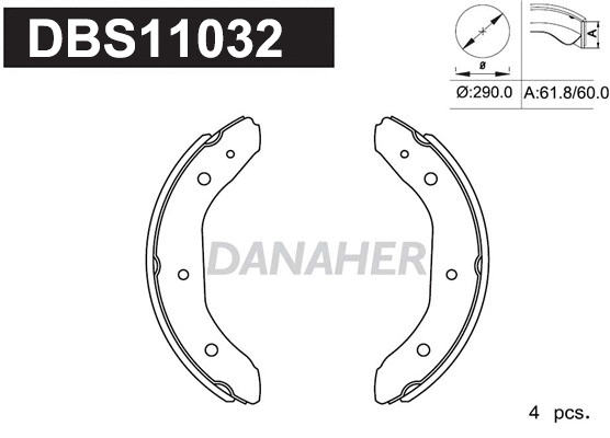 Brake Shoe Set (DBS11032)