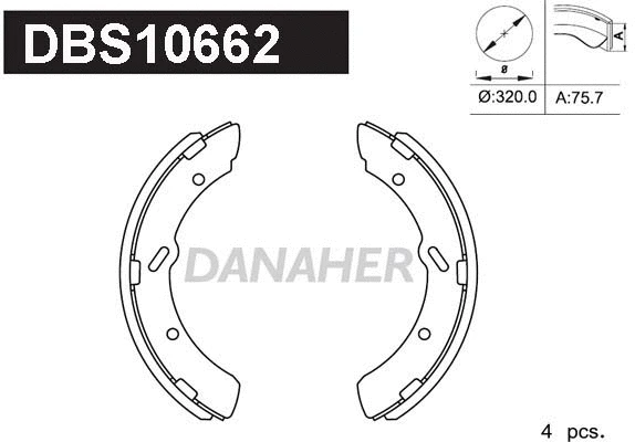 Brake Shoe Set (DBS10662)