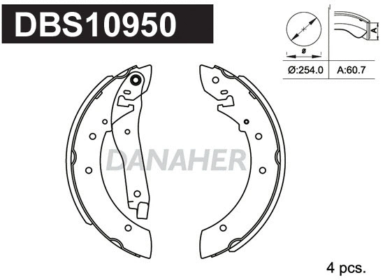 Brake Shoe Set (DBS10950)