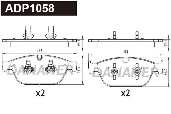 Brake Pad Set, disc brake (ADP1058)