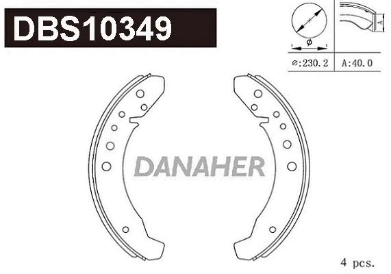Brake Shoe Set (DBS10349)