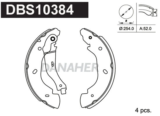 Brake Shoe Set (DBS10384)