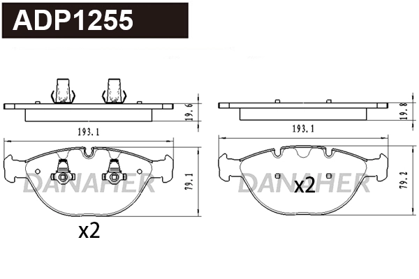 Brake Pad Set, disc brake (ADP1255)