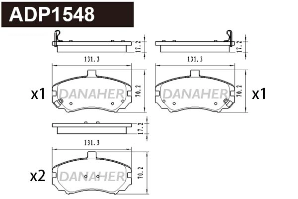 Brake Pad Set, disc brake (ADP1548)