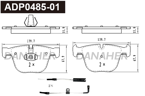 Brake Pad Set, disc brake (ADP0485-01)