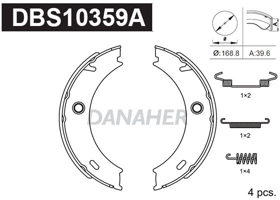 Brake Shoe Set, parking brake (DBS10359A)
