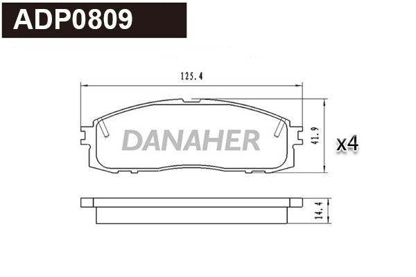 Brake Pad Set, disc brake (ADP0809)