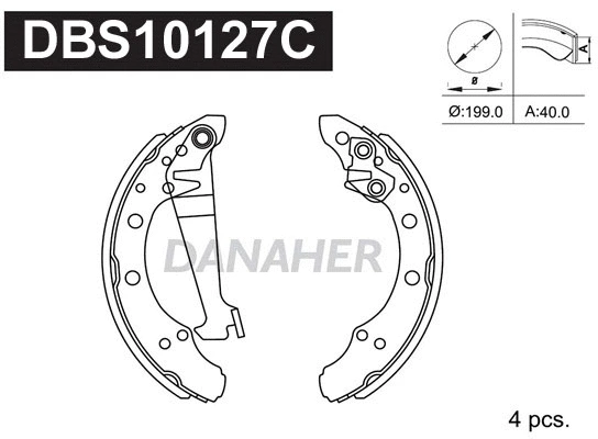 Brake Shoe Set (DBS10127C)