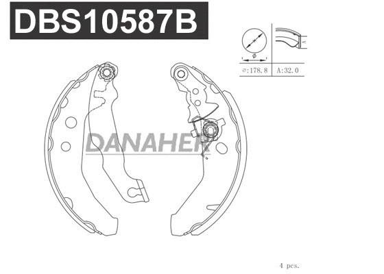 Brake Shoe Set (DBS10587B)