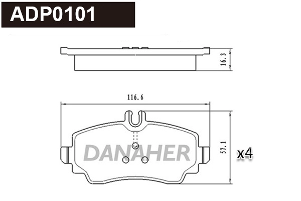 Brake Pad Set, disc brake (ADP0101)