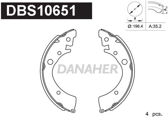 Brake Shoe Set (DBS10651)