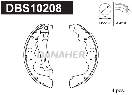 Brake Shoe Set (DBS10208)