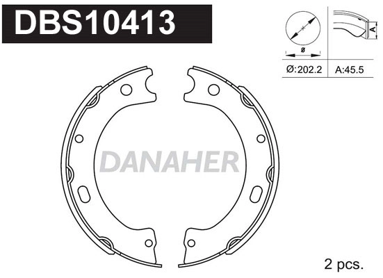 Brake Shoe Set, parking brake (DBS10413)