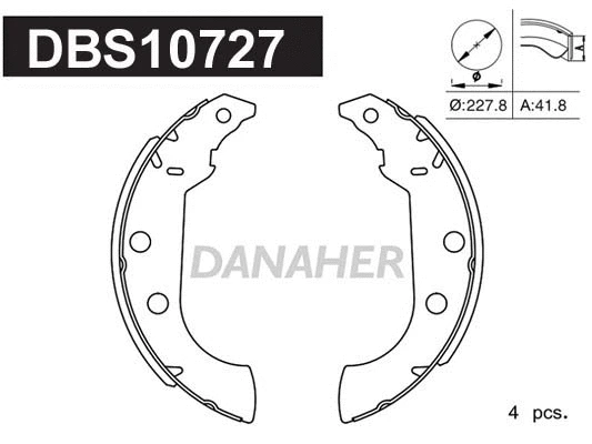 Brake Shoe Set (DBS10727)