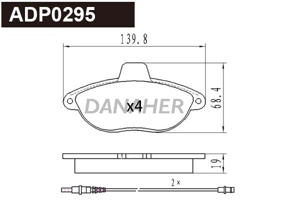 Brake Pad Set, disc brake (ADP0295)