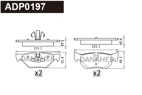 Brake Pad Set, disc brake (ADP0197)