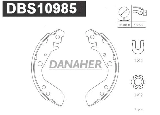 Brake Shoe Set (DBS10985)