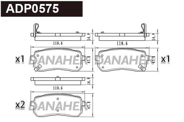 Brake Pad Set, disc brake (ADP0575)