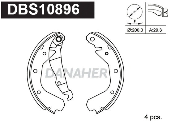 Brake Shoe Set (DBS10896)
