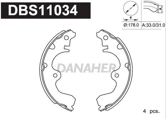 Brake Shoe Set (DBS11034)