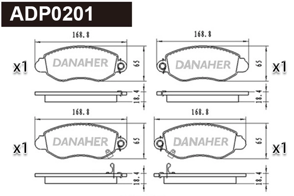 Brake Pad Set, disc brake (ADP0201)