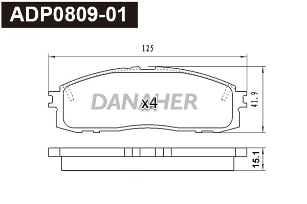Brake Pad Set, disc brake (ADP0809-01)