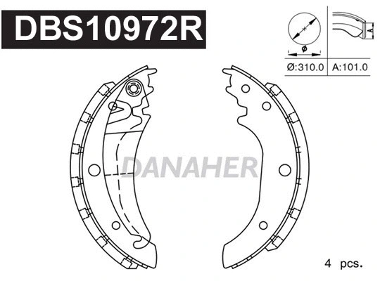 Brake Shoe Set (DBS10972R)