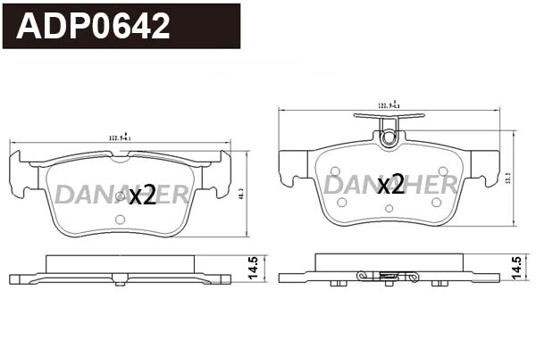 Brake Pad Set, disc brake (ADP0642)