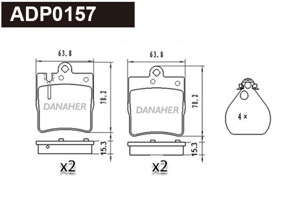 Brake Pad Set, disc brake (ADP0157)
