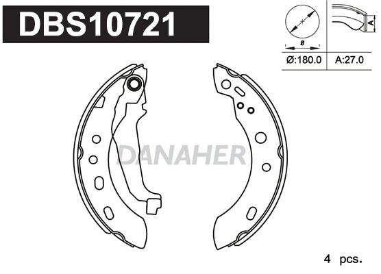 Brake Shoe Set (DBS10721)