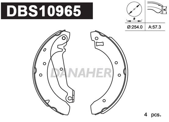 Brake Shoe Set (DBS10965)