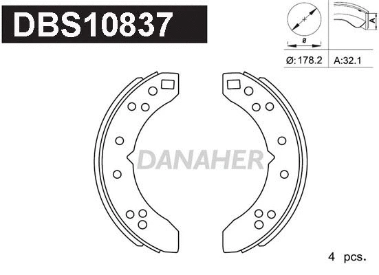 Brake Shoe Set (DBS10837)