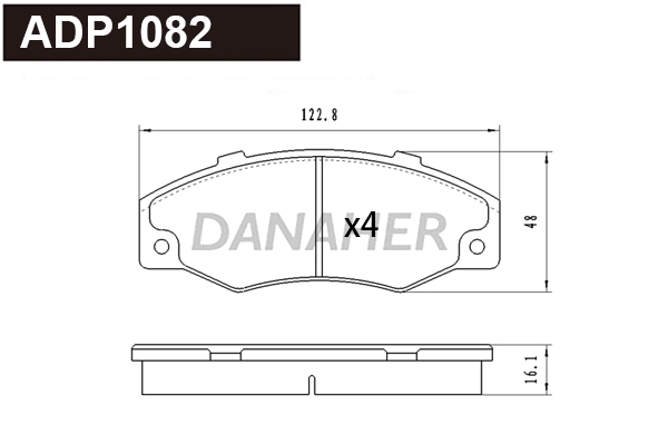 Brake Pad Set, disc brake (ADP1082)