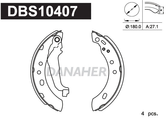 Brake Shoe Set (DBS10407)
