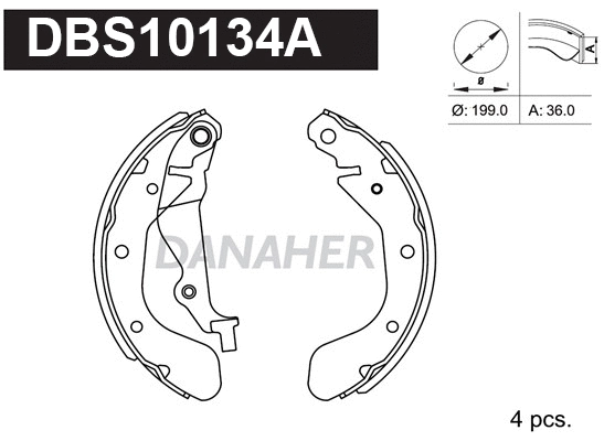 Brake Shoe Set (DBS10134A)