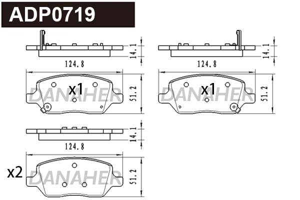 Brake Pad Set, disc brake (ADP0719)