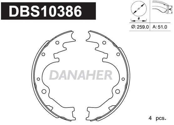 Brake Shoe Set (DBS10386)