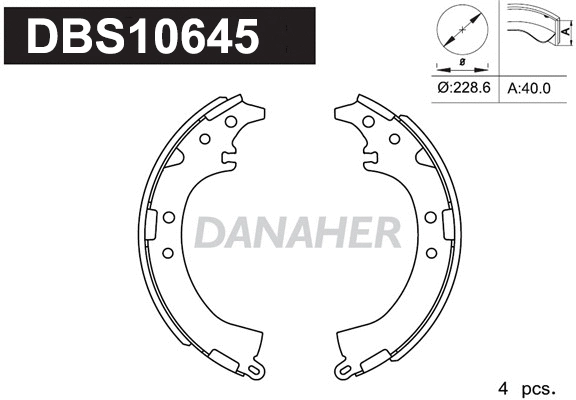 Brake Shoe Set (DBS10645)