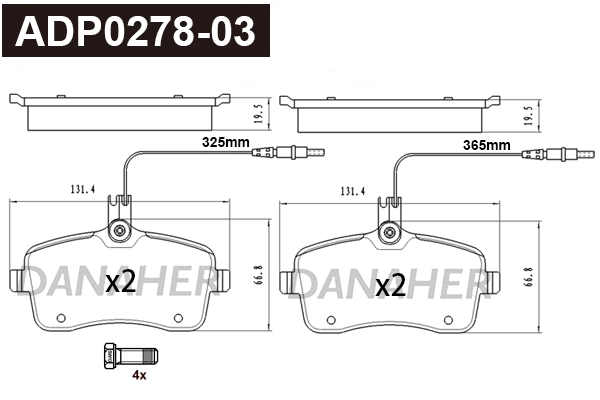 Brake Pad Set, disc brake (ADP0278-03)