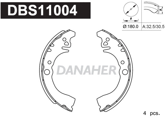 Brake Shoe Set (DBS11004)