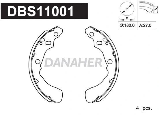 Brake Shoe Set (DBS11001)