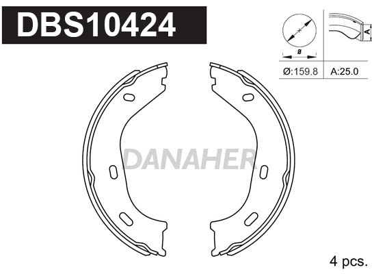Brake Shoe Set, parking brake (DBS10424)