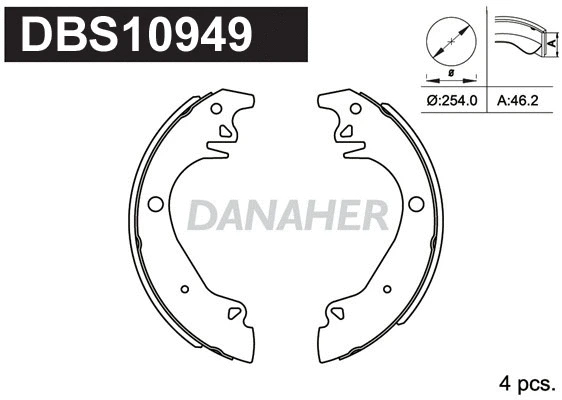 Brake Shoe Set (DBS10949)