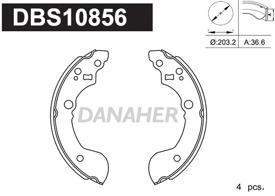 Brake Shoe Set (DBS10856)